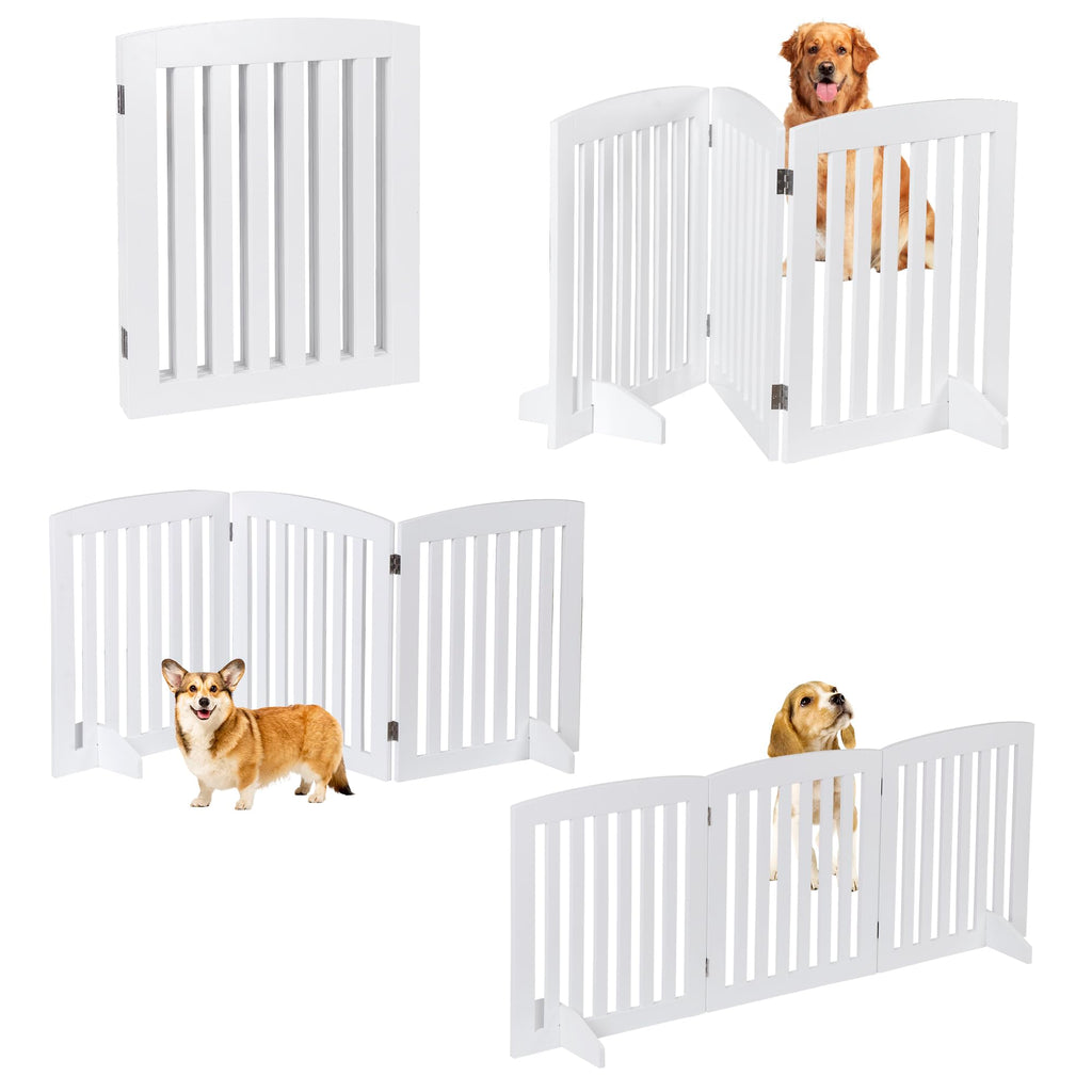 Foldable Wooden Freestanding Dog Gate