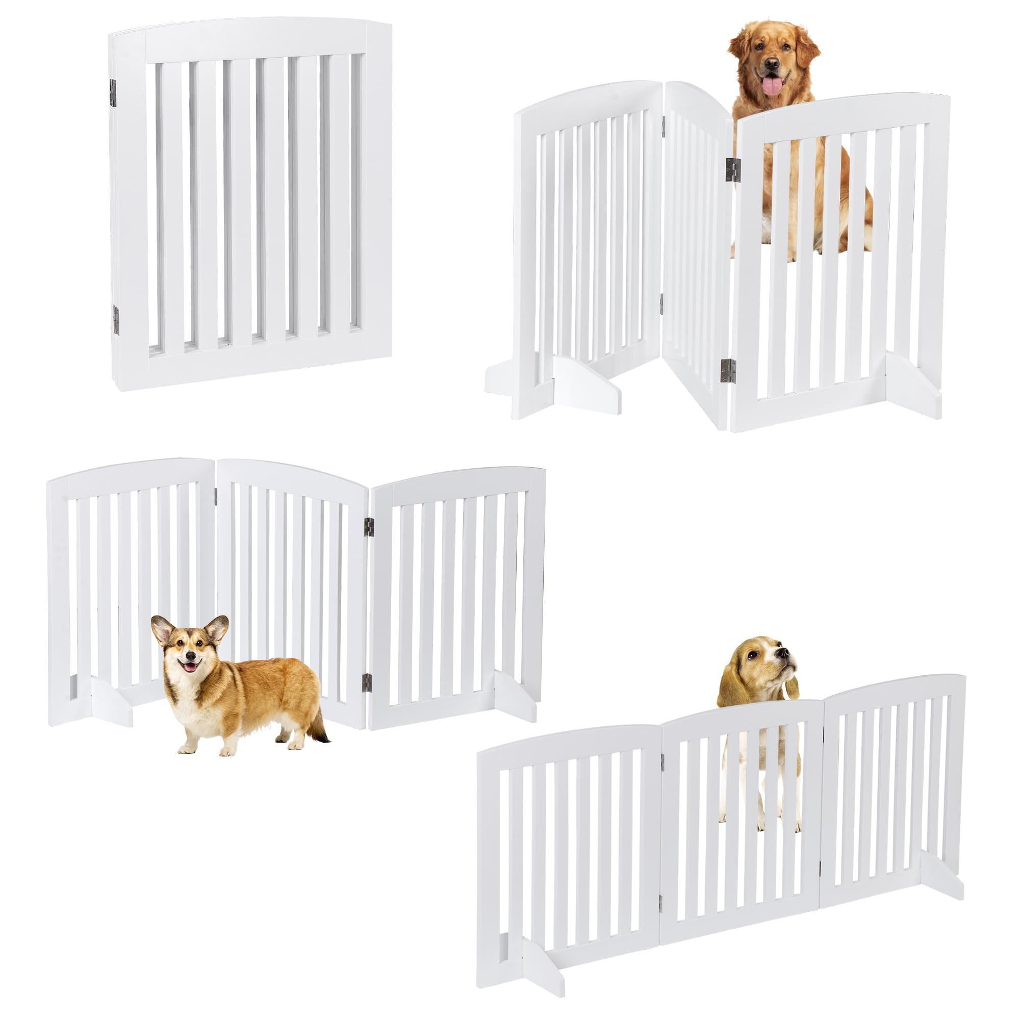 Foldable Wooden Freestanding Dog Gate