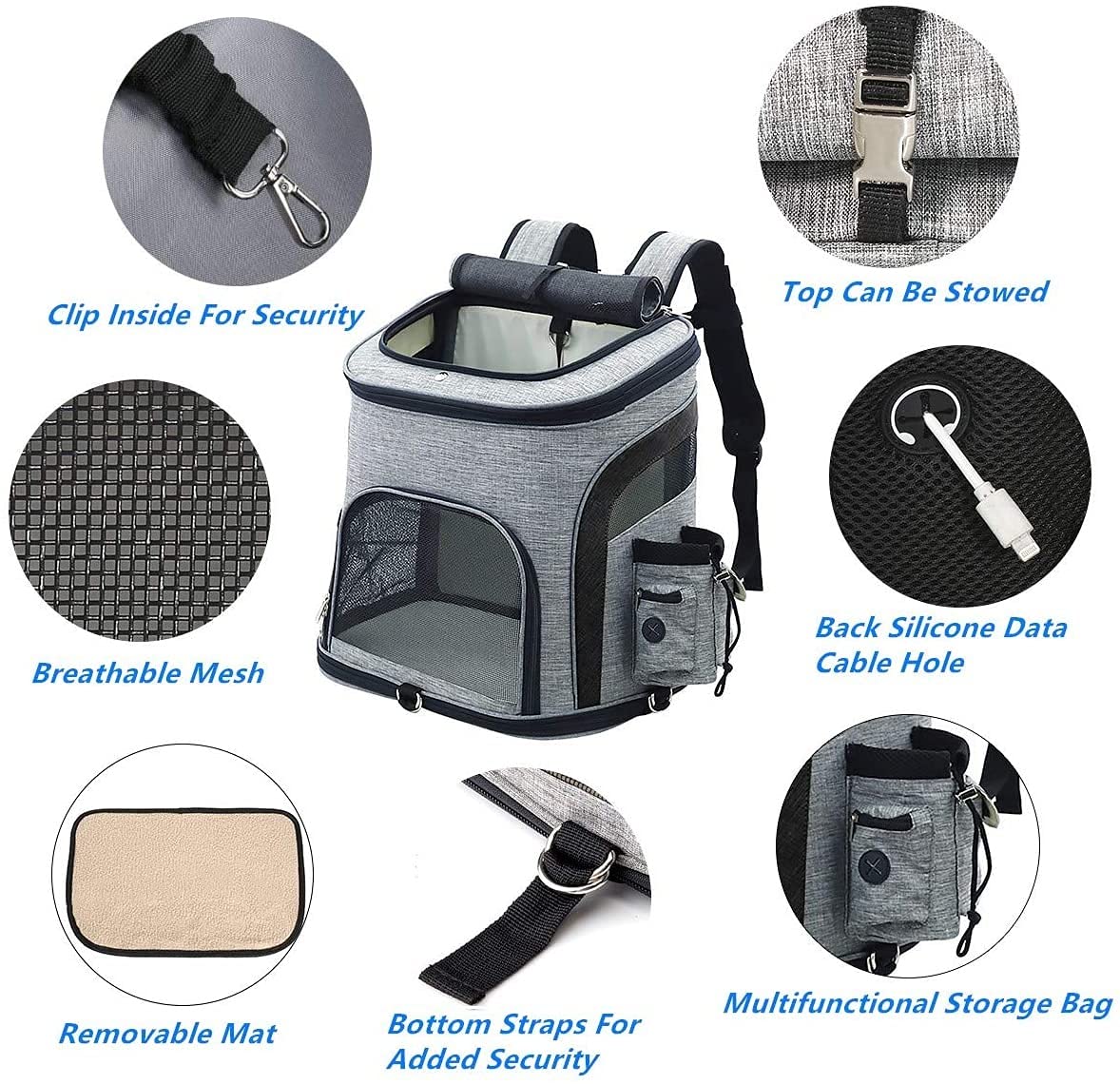 Ventilated Pet Carrier Backpack for Travel & Hiking