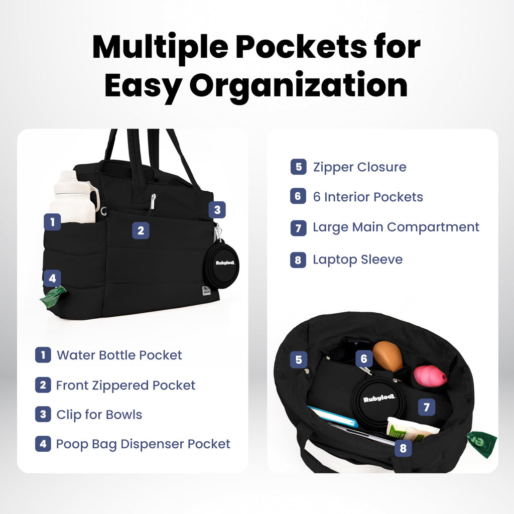 Dog Travel Tote & Water Bottle Set