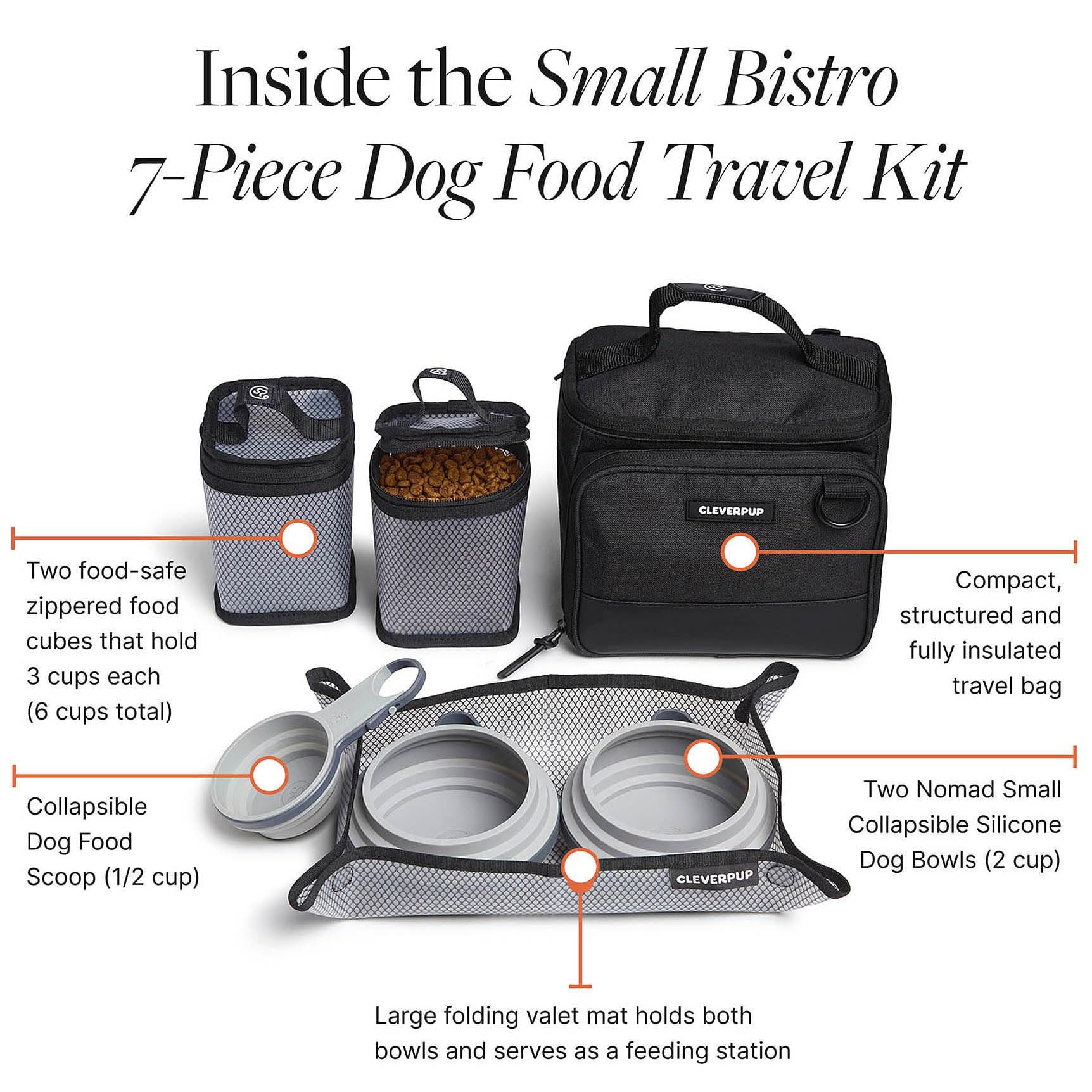 7-Piece Portable Dog Food Travel Kit