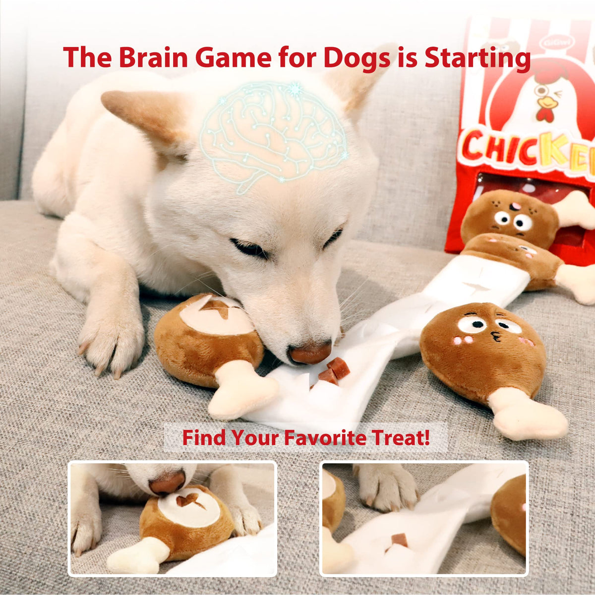 Interactive Dog Puzzle & Treat Dispenser Toy Set