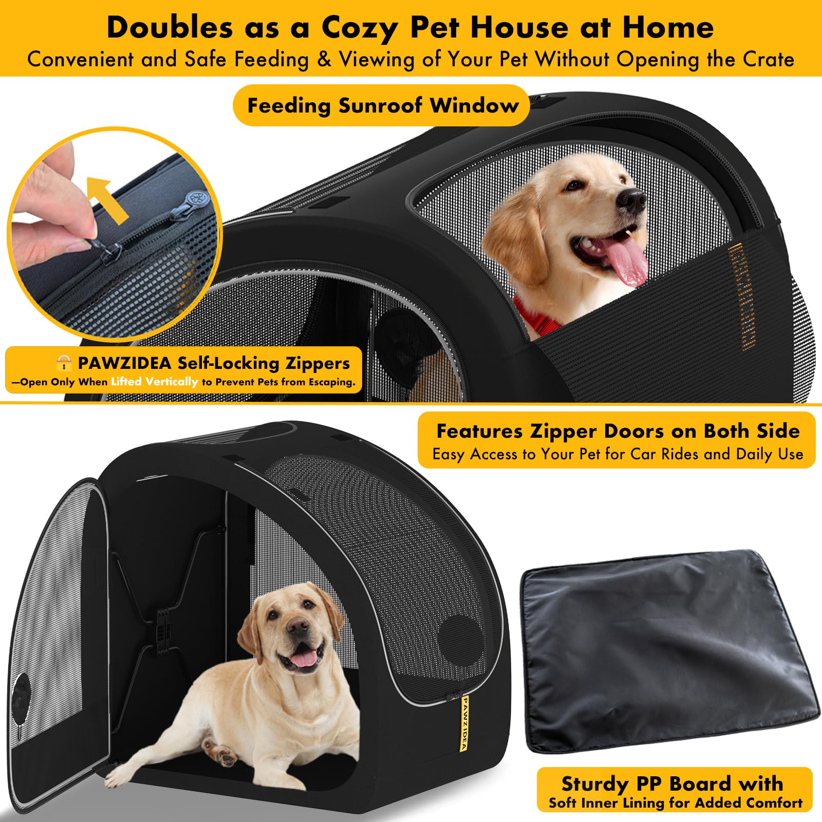 Collapsible Soft-Sided Dog Travel Crate