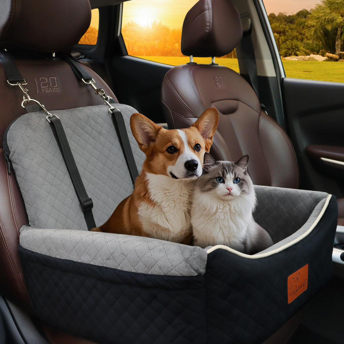 Dog Car Seat for Small Dogs&Dog Bed 2 in1