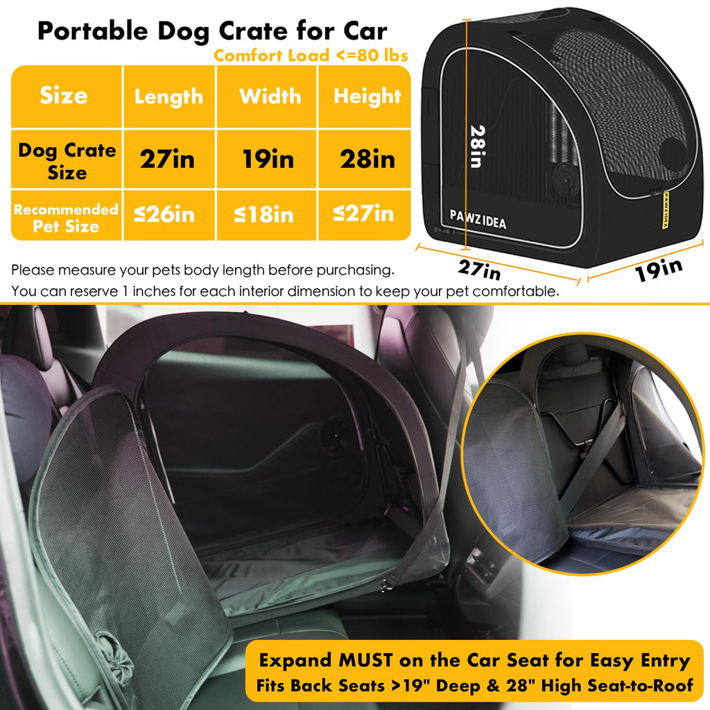 Collapsible Soft-Sided Dog Travel Crate